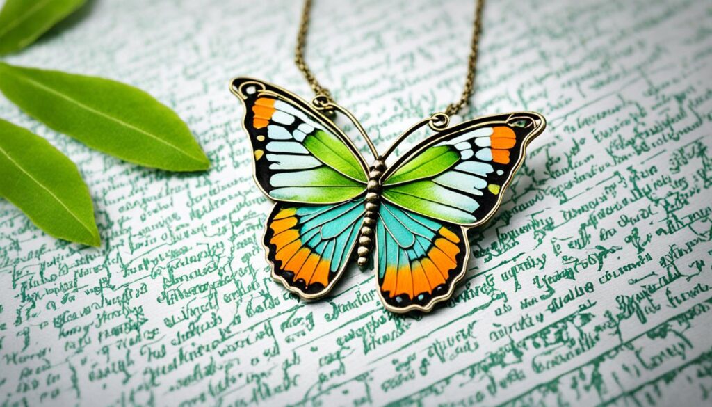 real butterfly necklace