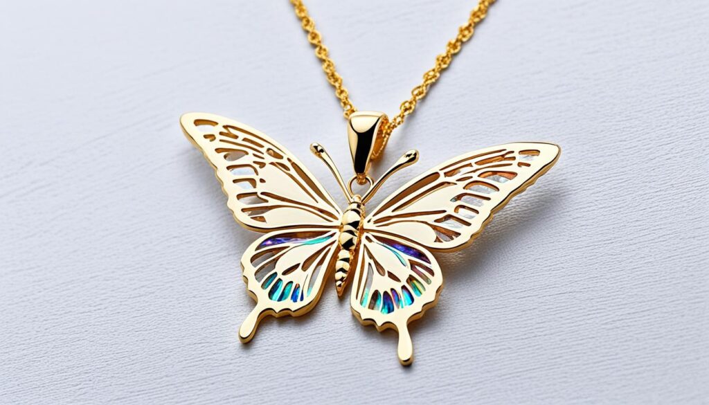 real butterfly necklace