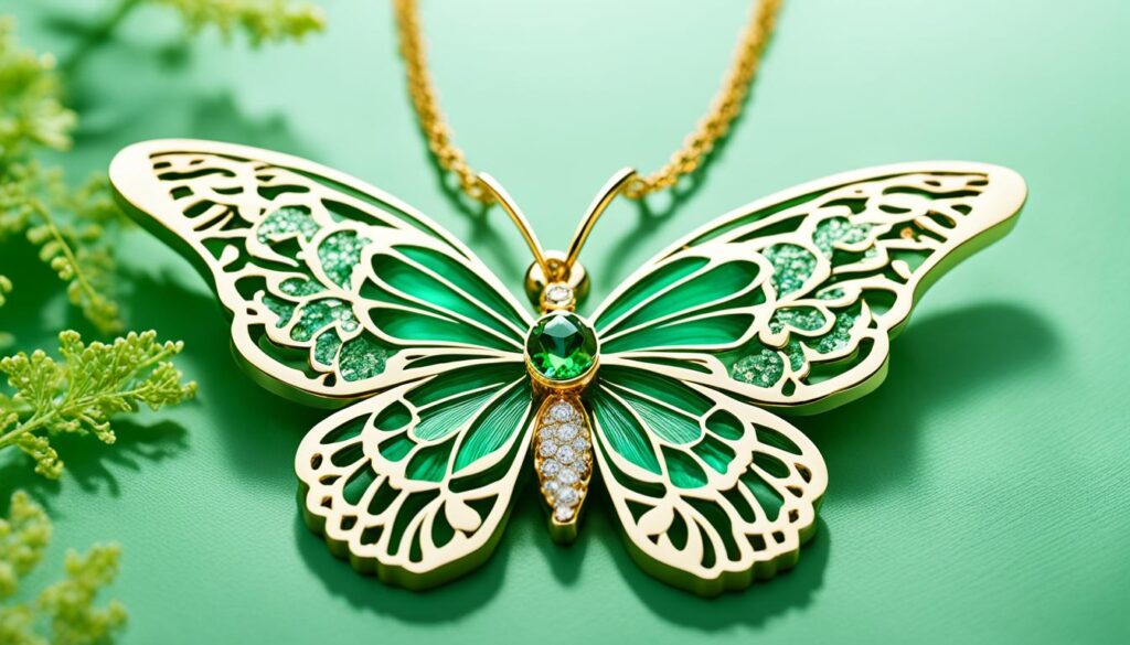 real gold butterfly necklace