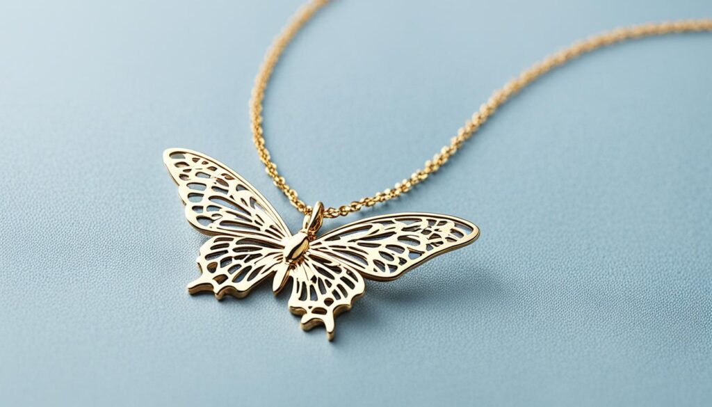 small butterfly necklace