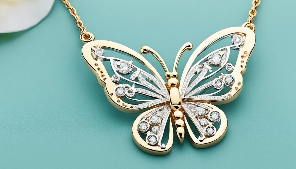small butterfly necklace