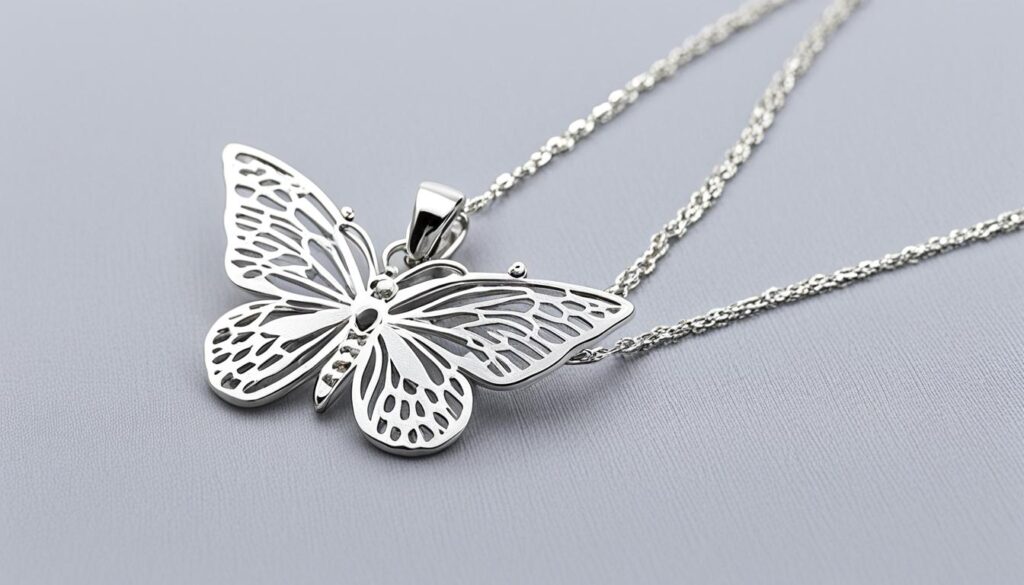 small light butterfly necklace