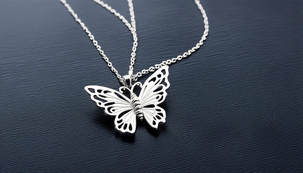 sterling silver butterfly necklace