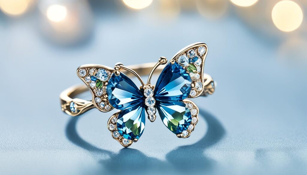 swarovski butterfly ring