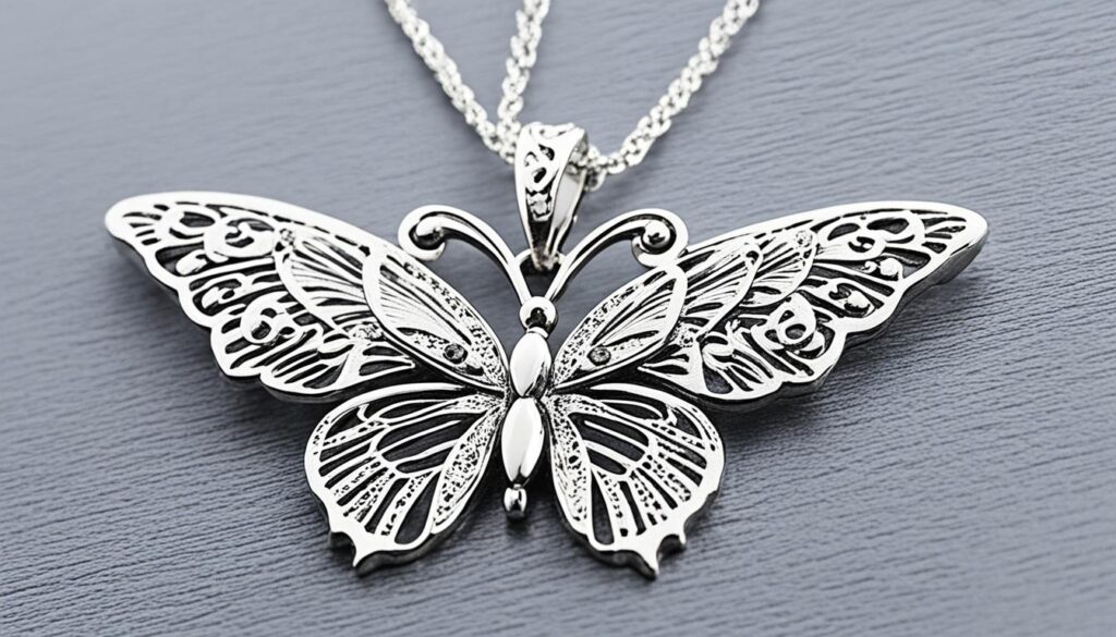 tiny butterfly necklace
