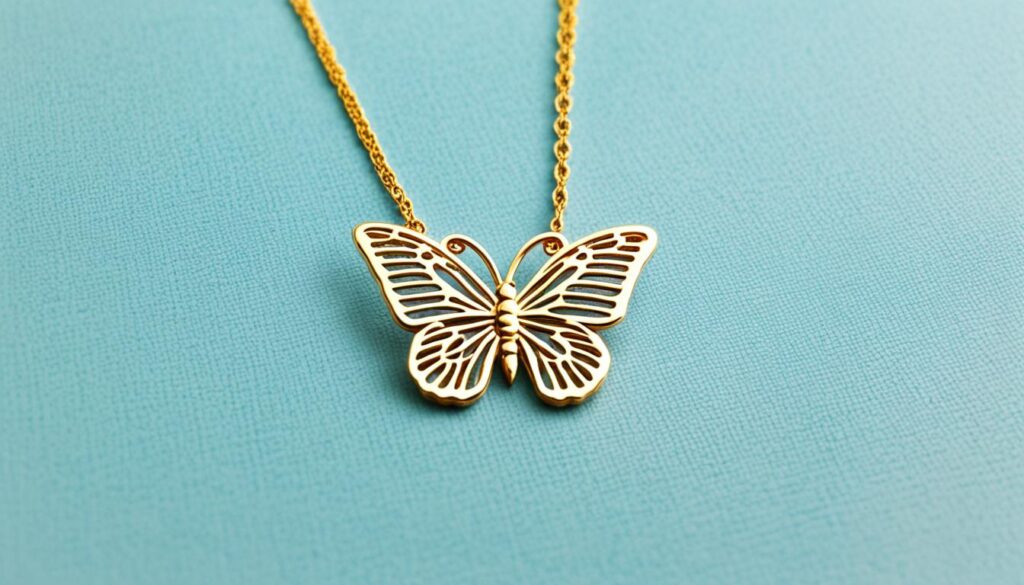 tiny butterfly necklace