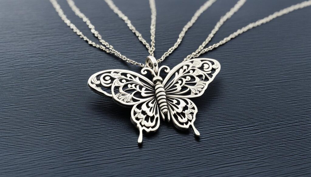 vintage butterfly necklace