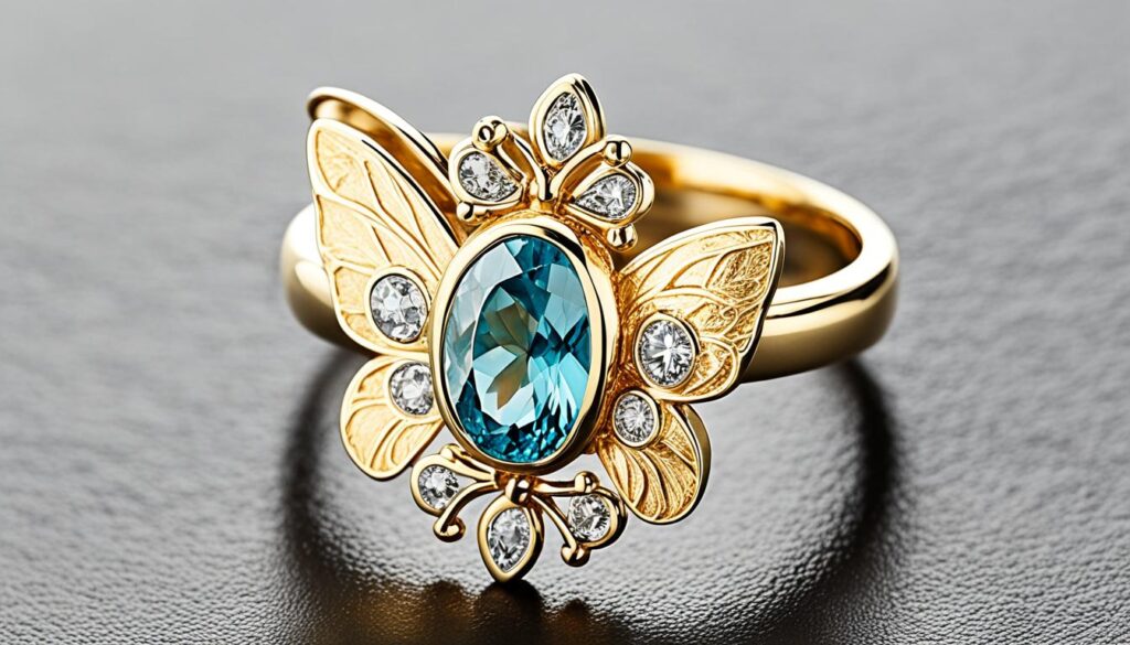 vintage butterfly ring