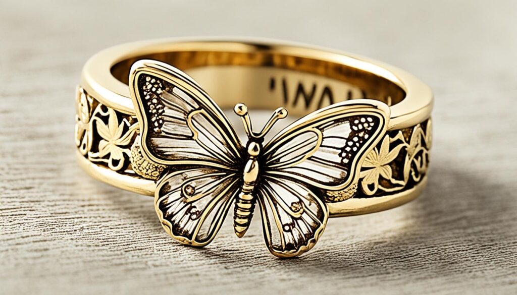 vintage butterfly ring