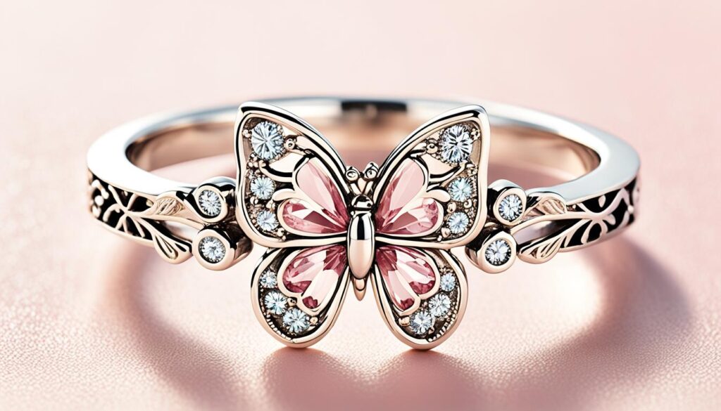 vintage butterfly ring