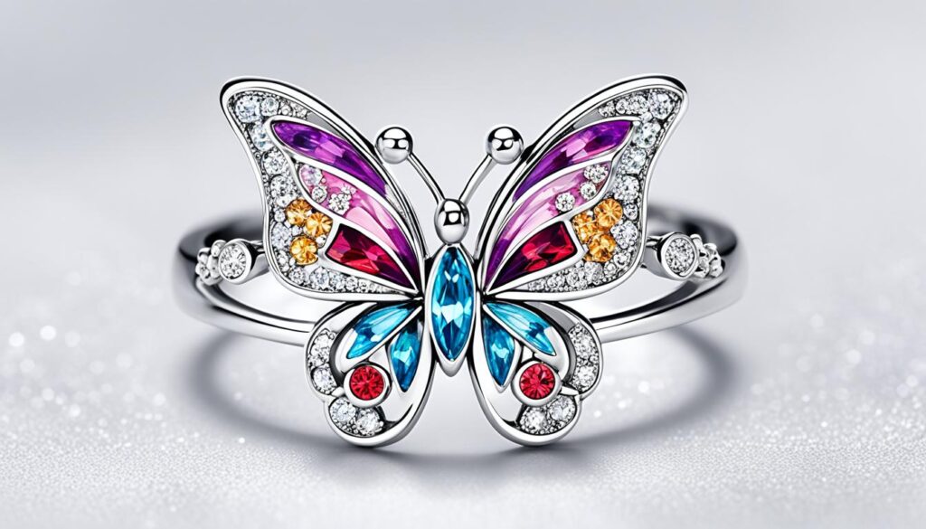 women's butterfly ring