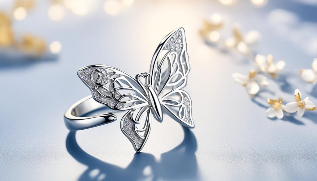 925 silver butterfly ring