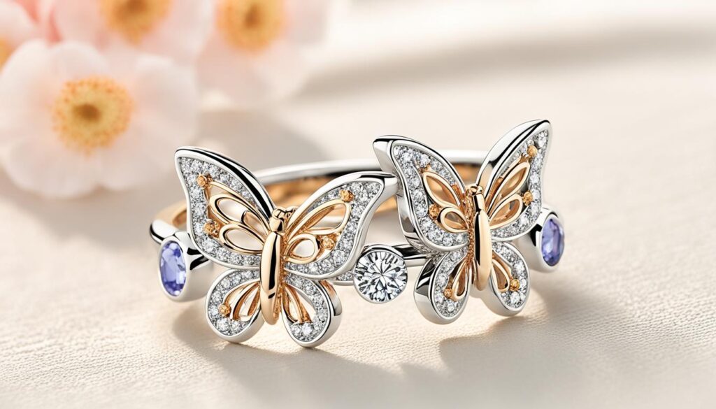 Butterfly Eternity Ring