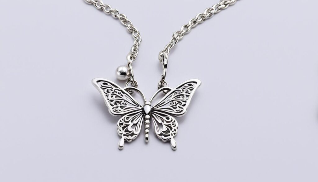 Butterfly dangle nose ring