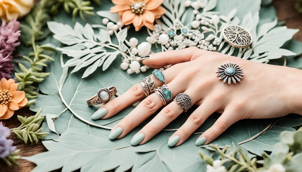 boho chic rings