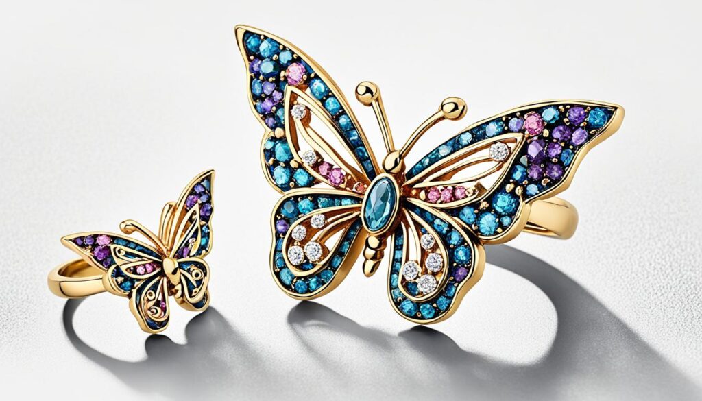 butterfly cocktail ring