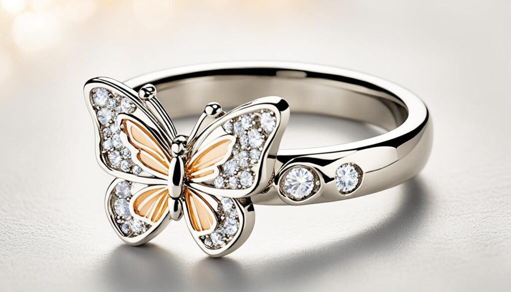 butterfly cremation ring