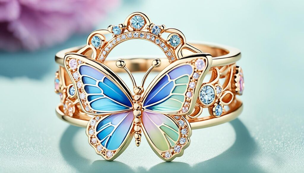 butterfly crown ring