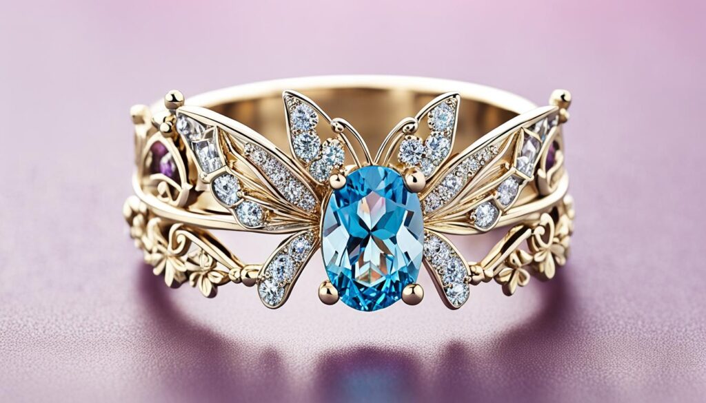 butterfly crown ring
