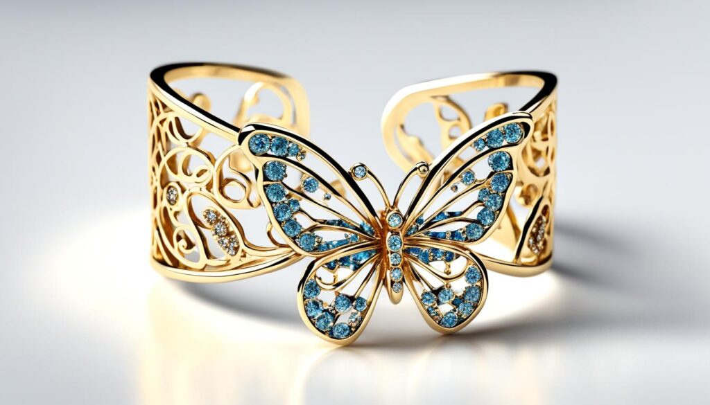 butterfly cuff ring