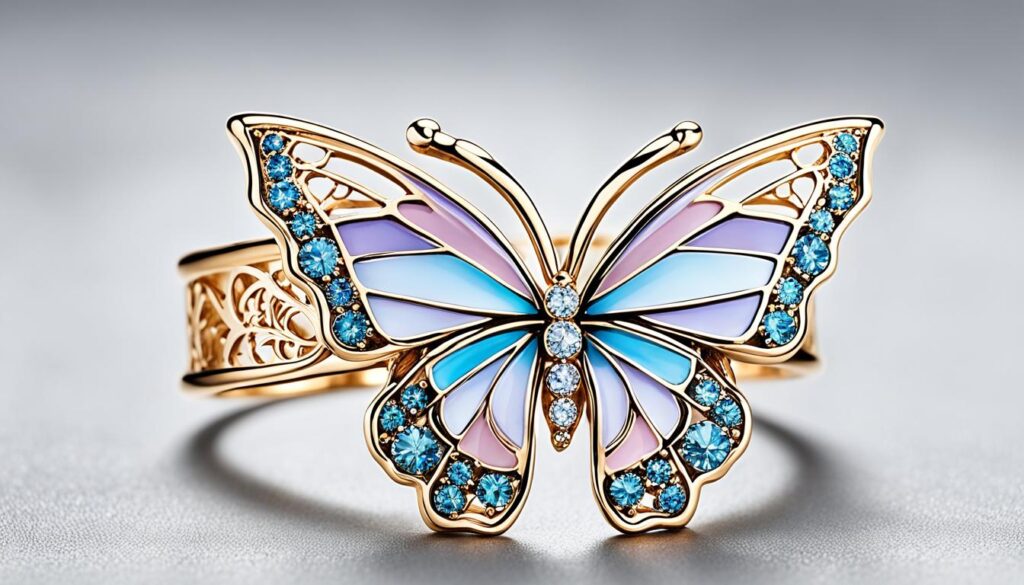 butterfly cuff ring