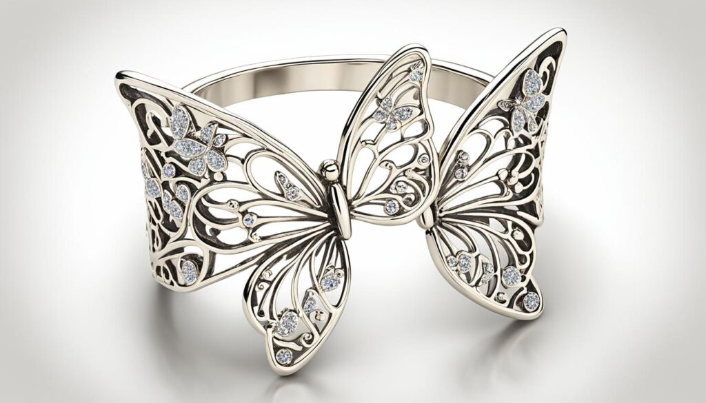 butterfly cuff ring