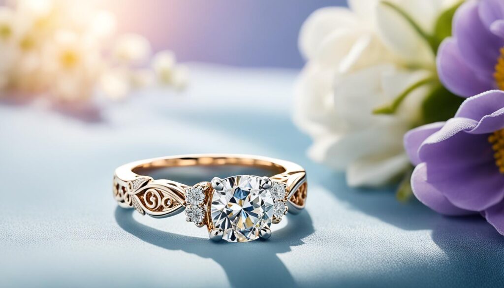 butterfly cut engagement ring