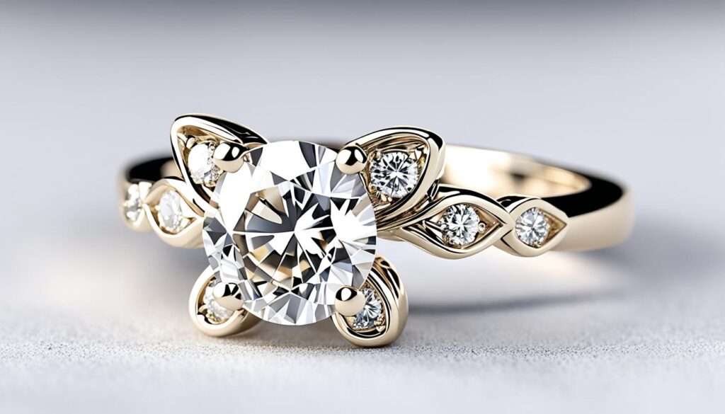 butterfly cut engagement ring