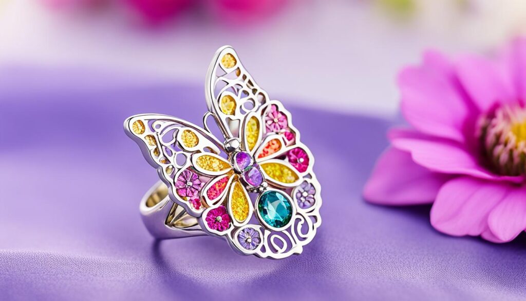 butterfly cutout ring