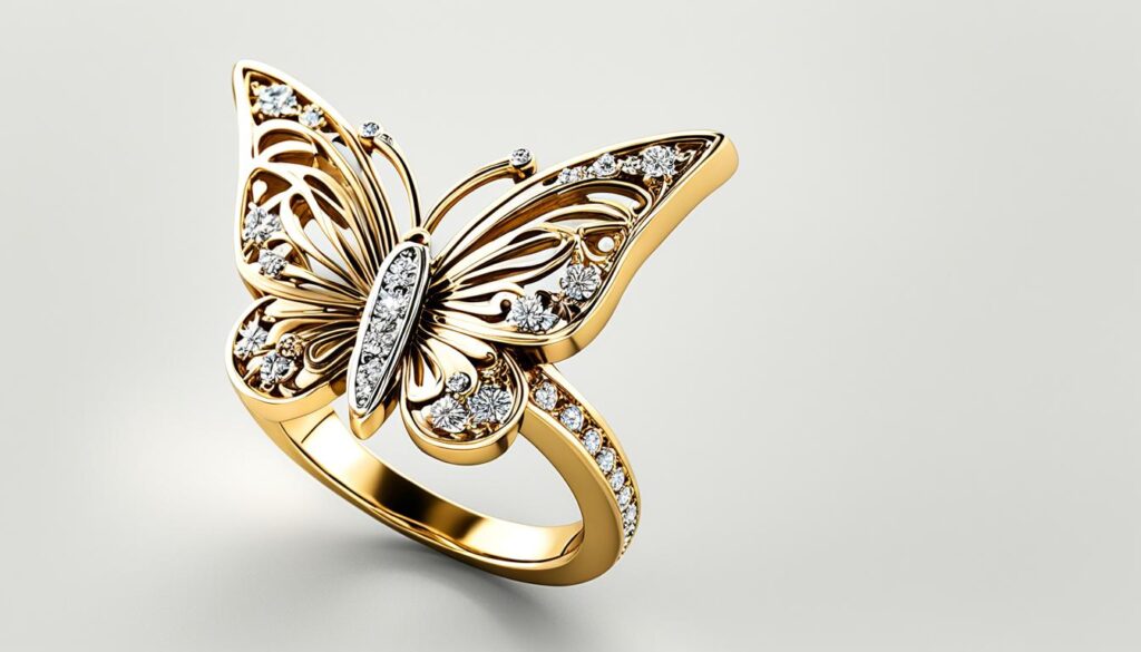 butterfly design ring