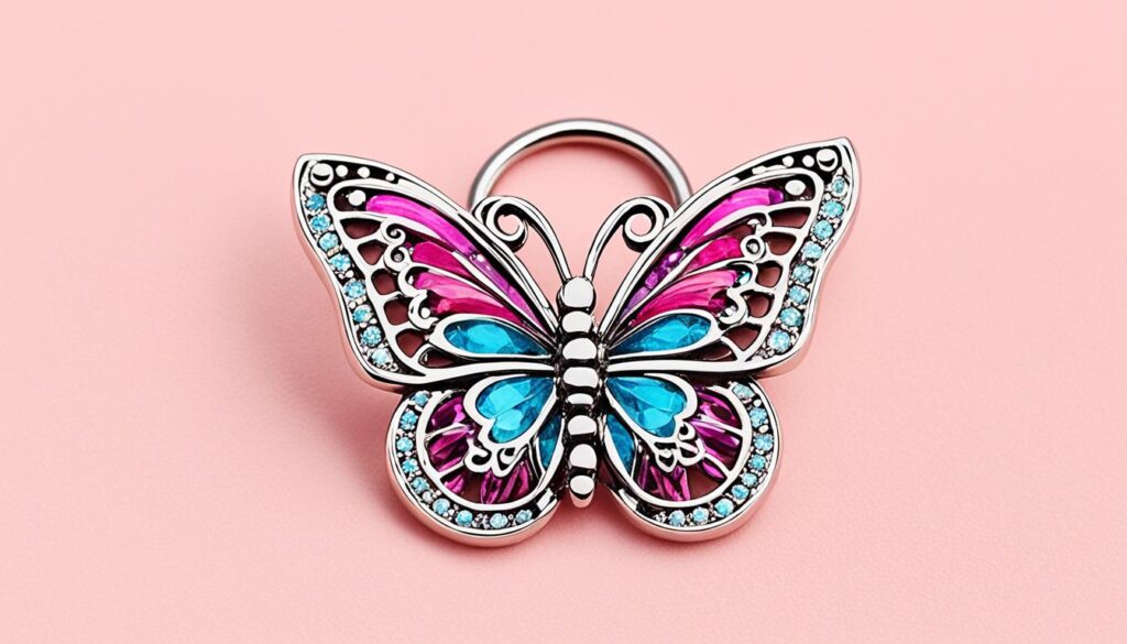 butterfly fake nose ring