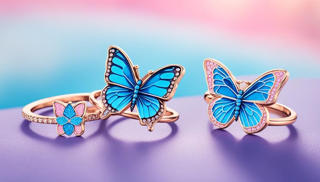 butterfly friendship rings