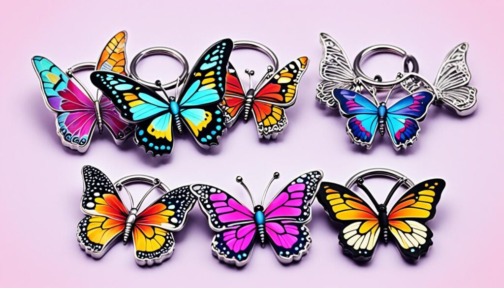 butterfly lip ring designs