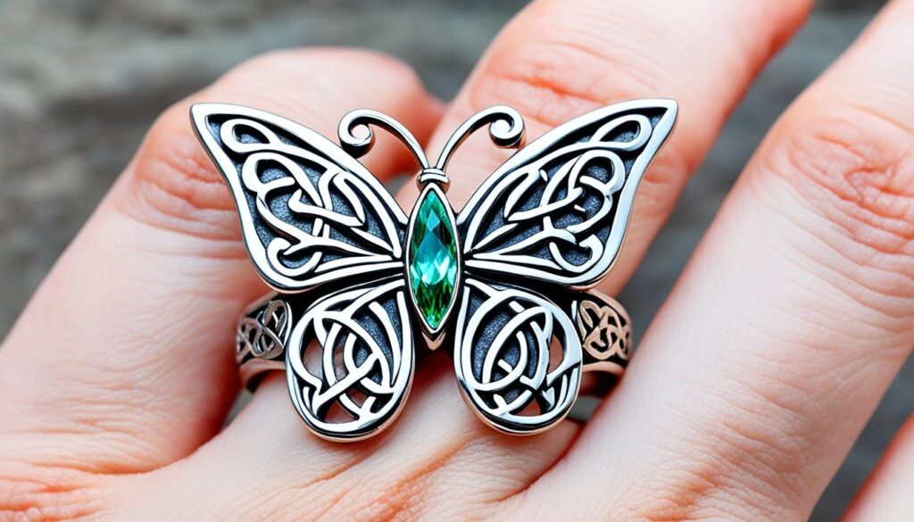 celtic butterfly ring