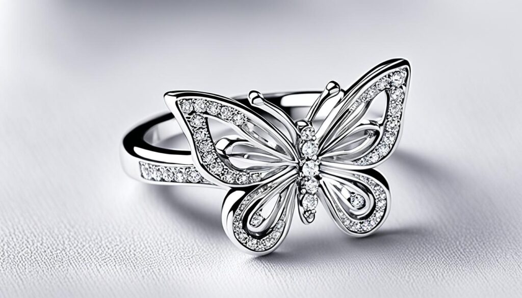 cz butterfly ring