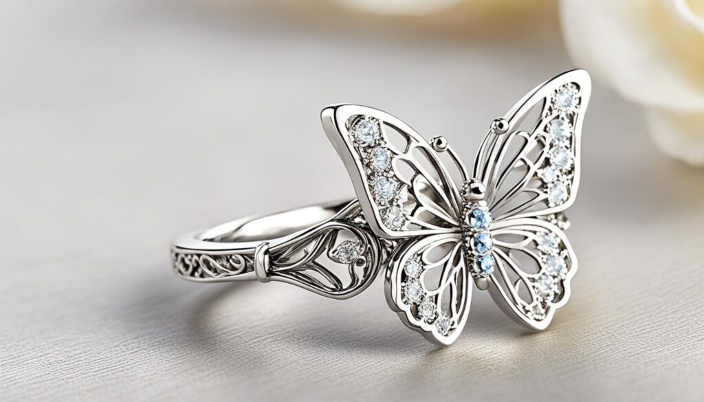 flapping butterfly ring