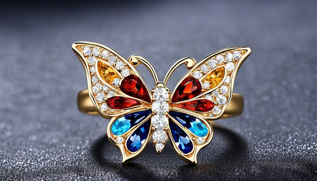 gemstone butterfly jewelry