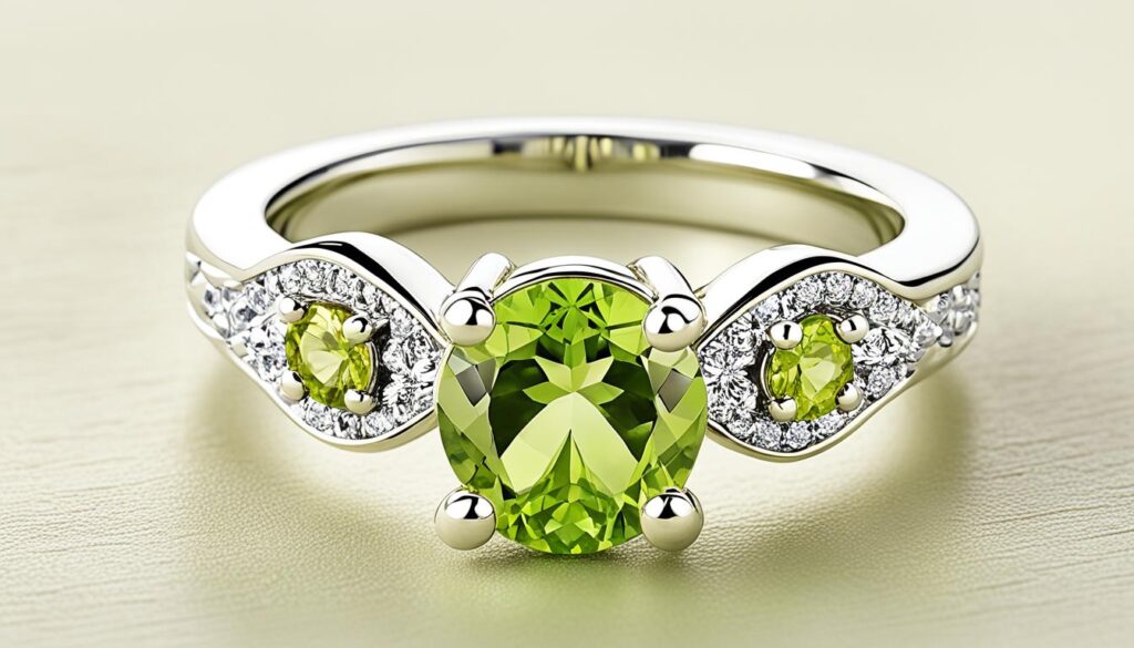 peridot butterfly ring