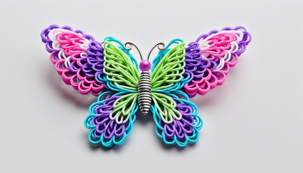 rainbow loom butterfly ring