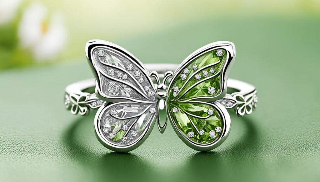 two butterfly ring